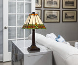 Cal Lighting 40W Metal/Resin Tiffany Accent Lamp with Inline Switch BO-3115AC Tiffany Multi BO-3115AC