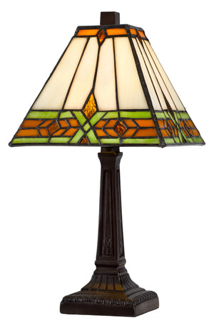 Cal Lighting 40W Metal/Resin Tiffany Accent Lamp with Inline Switch BO-3115AC Tiffany Multi BO-3115AC