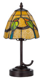 Cal Lighting 40W Metal/Resin Tiffany Accent Lamp with Inline Switch BO-3118AC Tiffany Multi BO-3118AC