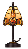 Cal Lighting 40W Metal/Resin Tiffany Accent Lamp with Inline Switch BO-3119AC Tiffany Multi BO-3119AC