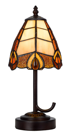 Cal Lighting 40W Metal/Resin Tiffany Accent Lamp with Inline Switch BO-3119AC Tiffany Multi BO-3119AC