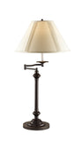 Cal Lighting 150W 3 Way Swing Arm Table Lamp BO-342-DB Dark Bronze BO-342-DB