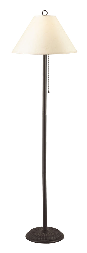 Cal Lighting 100W Candlestick Floor Lamp with Pull Chain Switch BO-904FL-OW Black/Rust BO-904FL-OW