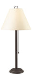 Cal Lighting 75W Candlestick Table Lamp with Pull Chain Switch BO-904TB-OW Black/Rust BO-904TB-OW