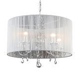 Bethel Chrome Chandelier in Metal & Crystal