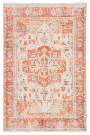 Jaipur Living Boheme Collection BOH01 Rhoda 78% Cotton 16% Polyester 6% Polyester Chenille Machine Made Bohemian Medallion Rug RUG152280