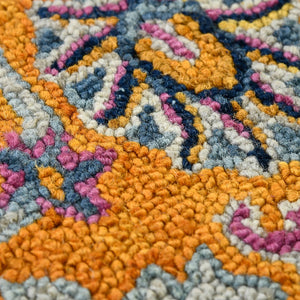 AMER Rugs Boho BOH-1 Hand-Tufted Floral Bohemian Area Rug Orange 7'6" x 9'6"