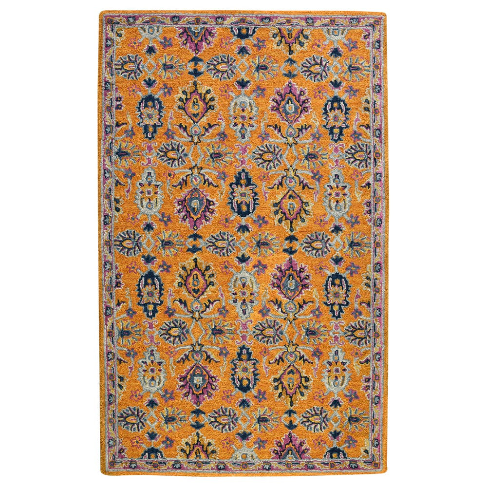 AMER Rugs Boho BOH-1 Hand-Tufted Floral Bohemian Area Rug Orange 7'6" x 9'6"