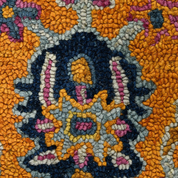 AMER Rugs Boho BOH-1 Hand-Tufted Floral Bohemian Area Rug Orange 7'6" x 9'6"