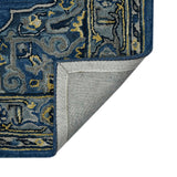 AMER Rugs Boho BOH-11 Hand-Tufted Medallion Bohemian Area Rug Denim Blue 7'6" x 9'6"