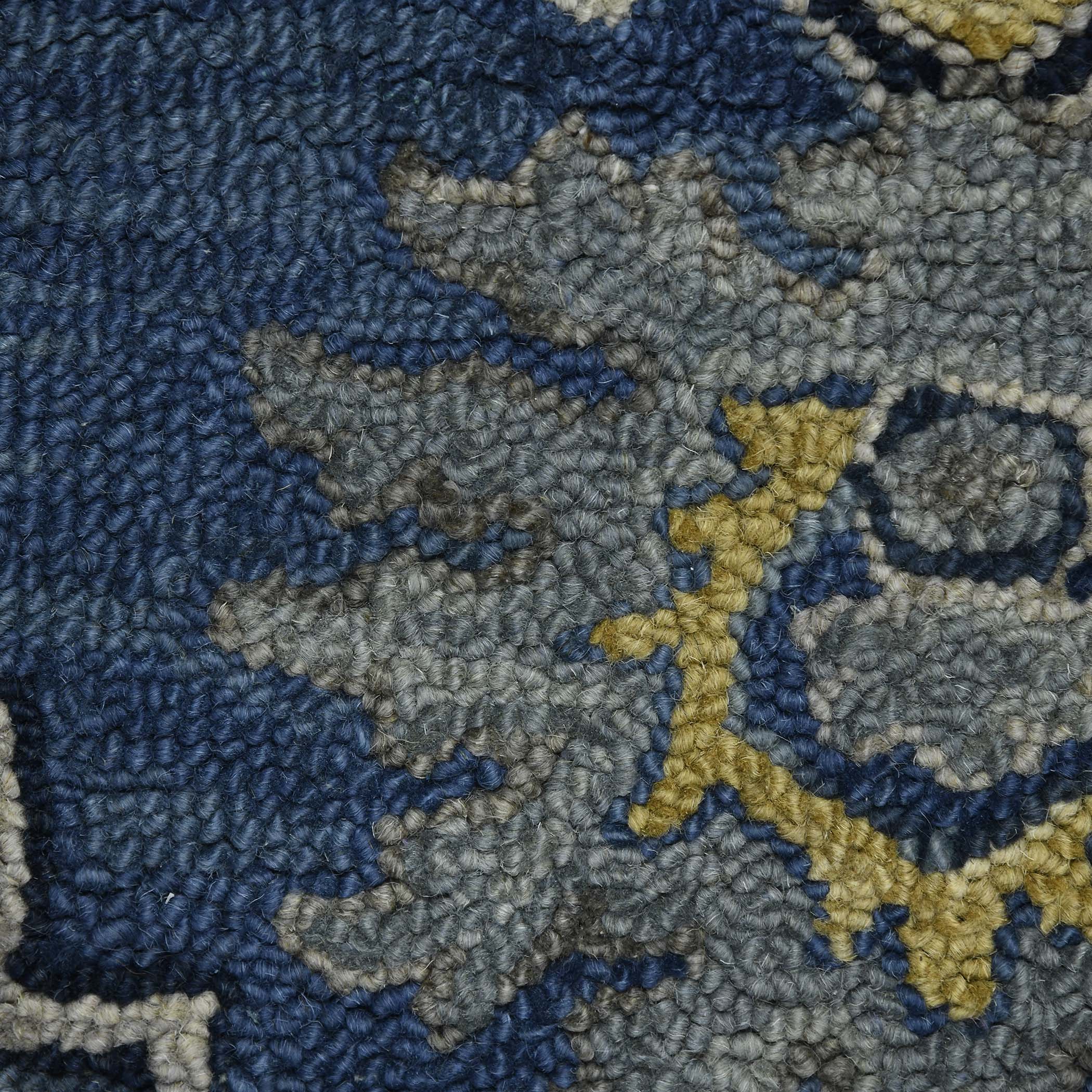 AMER Rugs Boho BOH-11 Hand-Tufted Medallion Bohemian Area Rug Denim Blue 7'6" x 9'6"