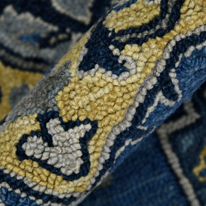 AMER Rugs Boho BOH-11 Hand-Tufted Medallion Bohemian Area Rug Denim Blue 7'6" x 9'6"