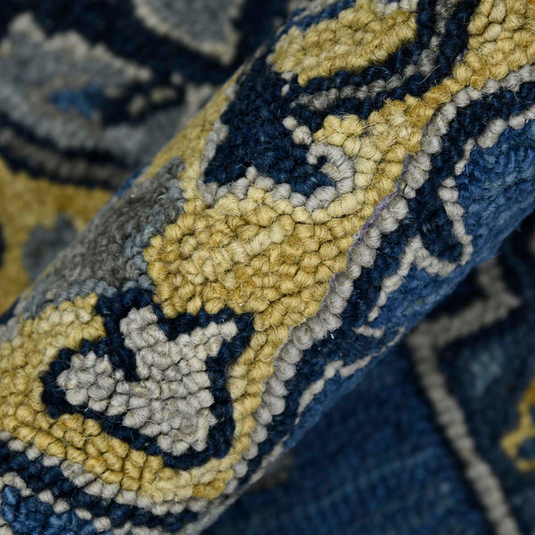 AMER Rugs Boho BOH-11 Hand-Tufted Medallion Bohemian Area Rug Denim Blue 7'6" x 9'6"