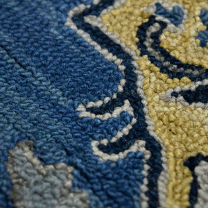 AMER Rugs Boho BOH-11 Hand-Tufted Medallion Bohemian Area Rug Denim Blue 7'6" x 9'6"