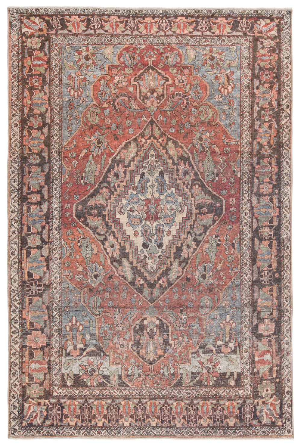 Jaipur Living Boheme Collection BOH18 Wesleyan 78% Cotton 16% Polyester 6% Polyester Chenille Machine Made Bohemian Medallion Rug RUG145982
