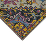 AMER Rugs Boho BOH-3 Hand-Tufted Medallion Bohemian Area Rug Yellow/Pink 7'6" x 9'6"