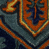 AMER Rugs Boho BOH-5 Hand-Tufted Medallion Bohemian Area Rug Blue/Orange 7'6" x 9'6"