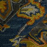 AMER Rugs Boho BOH-6 Hand-Tufted Medallion Bohemian Area Rug Blue/Yellow 7'6" x 9'6"