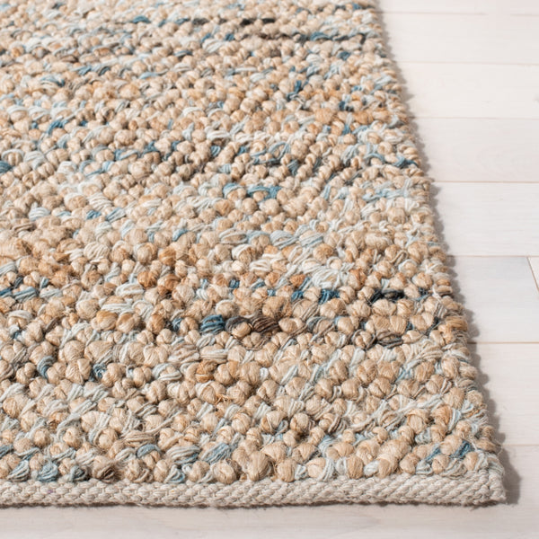 Bohemian 901 Handwoven 85% Jute, 15% Wool Rug Natural / Blue 85% Jute, 15% Wool BOH901M-5