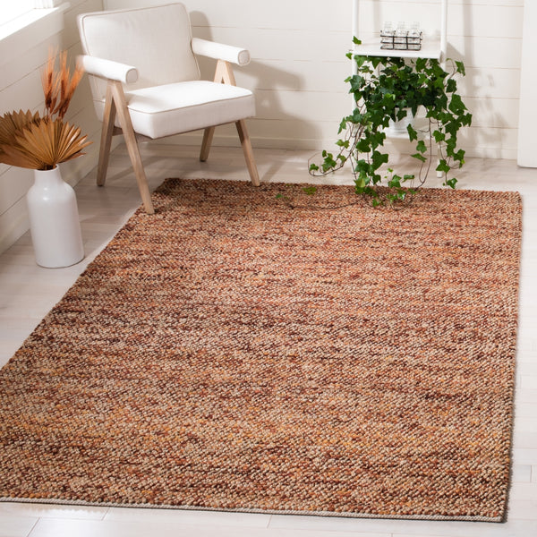 Bohemian 901 Handwoven 85% Jute, 15% Wool Rug Natural / Rust 85% Jute, 15% Wool BOH901P-5