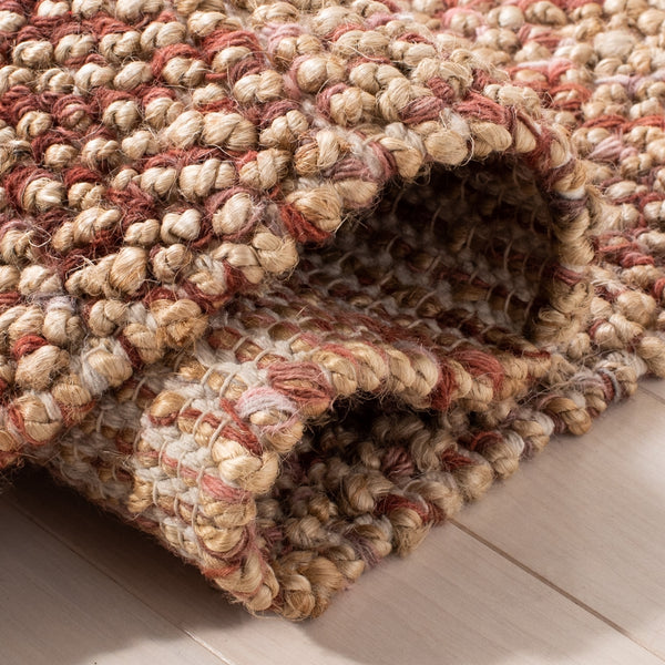 Bohemian 901 Handwoven 85% Jute, 15% Wool Rug Natural / Pink 85% Jute, 15% Wool BOH901U-5