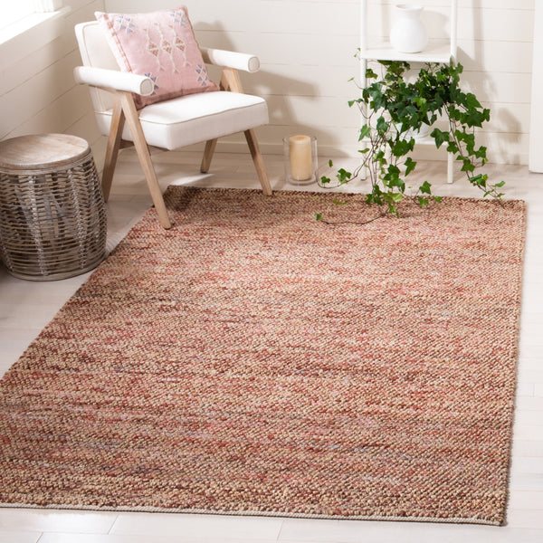 Bohemian 901 Handwoven 85% Jute, 15% Wool Rug Natural / Pink 85% Jute, 15% Wool BOH901U-5