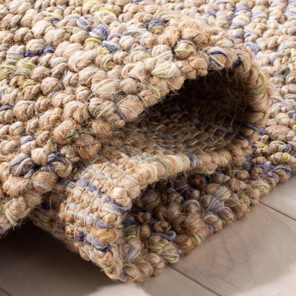 Bohemian 901 Handwoven 85% Jute, 15% Wool Rug Natural / Purple 85% Jute, 15% Wool BOH901V-5