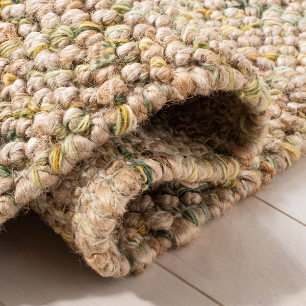 Bohemian 901 Handwoven 85% Jute, 15% Wool Rug Natural / Green 85% Jute, 15% Wool BOH901Y-5