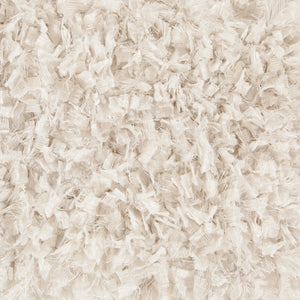 Chandra Rugs Bolero 100% Polyester Hand-Woven Contemporary Shag Rug White 9' x 13'