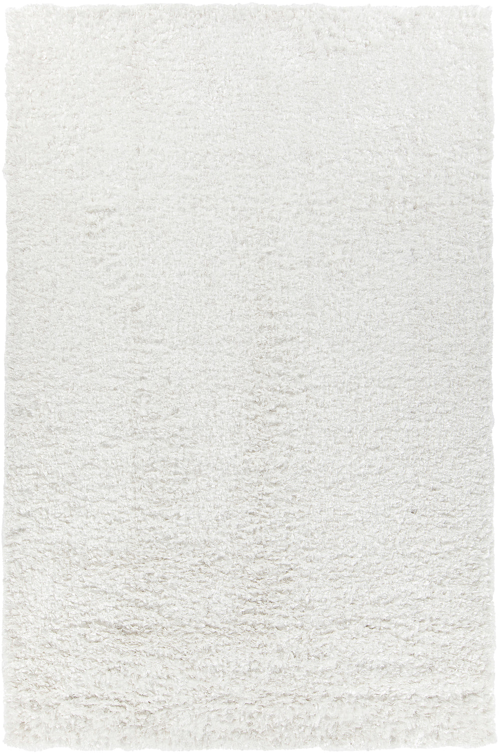 Chandra Rugs Bolero 100% Polyester Hand-Woven Contemporary Shag Rug White 9' x 13'