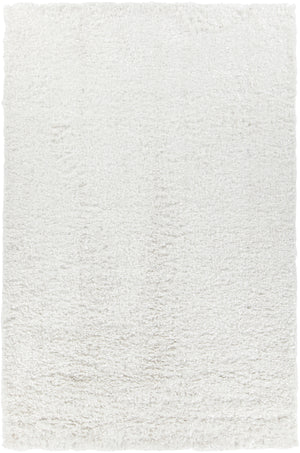 Chandra Rugs Bolero 100% Polyester Hand-Woven Contemporary Shag Rug White 9' x 13'
