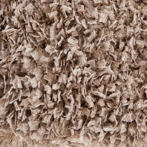 Chandra Rugs Bolero 100% Polyester Hand-Woven Contemporary Shag Rug Taupe 9' x 13'