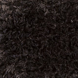 Chandra Rugs Bolero 100% Polyester Hand-Woven Contemporary Shag Rug Charcoal 9' x 13'