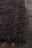 Chandra Rugs Bolero 100% Polyester Hand-Woven Contemporary Shag Rug Charcoal 9' x 13'