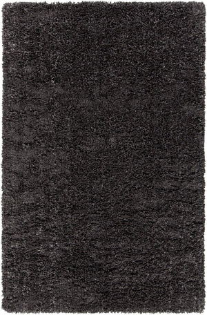 Chandra Rugs Bolero 100% Polyester Hand-Woven Contemporary Shag Rug Charcoal 9' x 13'