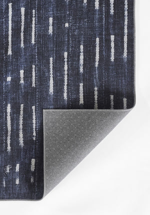Momeni Novogratz Bolt BOL-1 Machine Made Contemporary Geometric Indoor Area Rug Denim 9' x 12' BOLT0BOL-1DNM90C0
