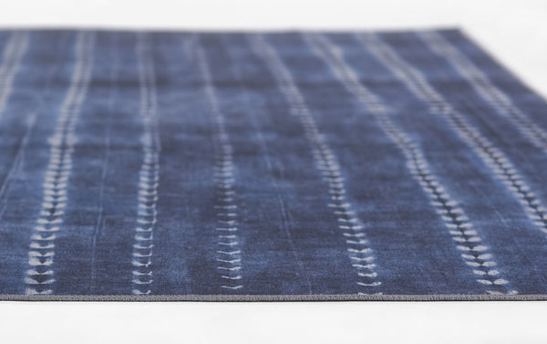 Momeni Novogratz Bolt BOL-3 Machine Made Contemporary Geometric Indoor Area Rug Denim 9' x 12' BOLT0BOL-3DNM90C0