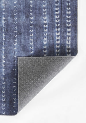 Momeni Novogratz Bolt BOL-3 Machine Made Contemporary Geometric Indoor Area Rug Denim 9' x 12' BOLT0BOL-3DNM90C0