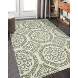 AMER Rugs Boston BOS-22 Hand-Tufted Geometric Transitional Area Rug Ivory 7'6" x 9'6"