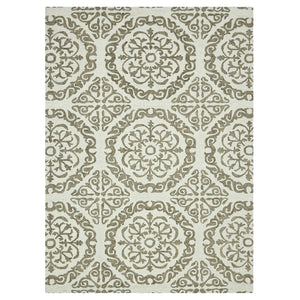 AMER Rugs Boston BOS-22 Hand-Tufted Geometric Transitional Area Rug Ivory 7'6" x 9'6"