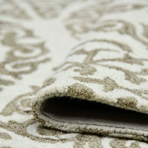 AMER Rugs Boston BOS-22 Hand-Tufted Geometric Transitional Area Rug Ivory 7'6" x 9'6"