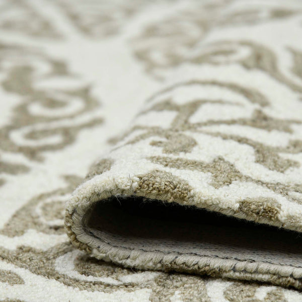 AMER Rugs Boston BOS-22 Hand-Tufted Geometric Transitional Area Rug Ivory 7'6" x 9'6"