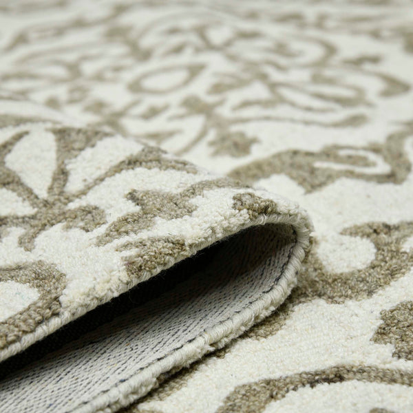 AMER Rugs Boston BOS-22 Hand-Tufted Geometric Transitional Area Rug Ivory 7'6" x 9'6"