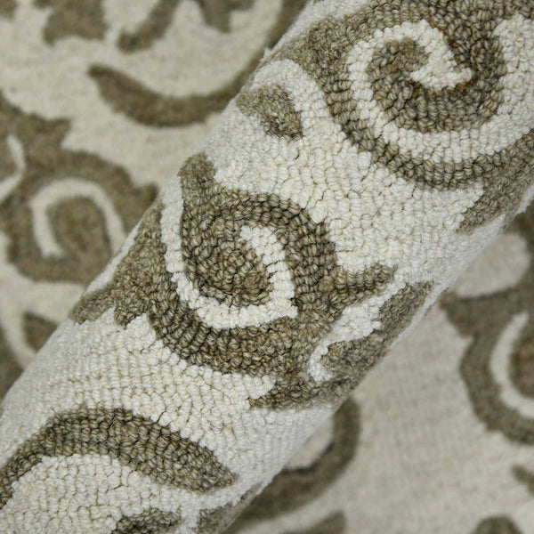 AMER Rugs Boston BOS-22 Hand-Tufted Geometric Transitional Area Rug Ivory 7'6" x 9'6"