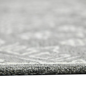 AMER Rugs Boston BOS-33 Hand-Tufted Geometric Transitional Area Rug Light Gray 7'6" x 9'6"