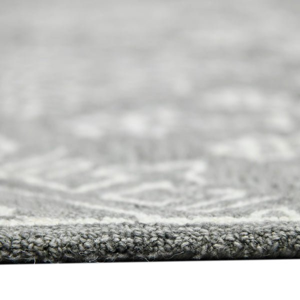 AMER Rugs Boston BOS-33 Hand-Tufted Geometric Transitional Area Rug Light Gray 7'6" x 9'6"