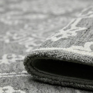 AMER Rugs Boston BOS-33 Hand-Tufted Geometric Transitional Area Rug Light Gray 7'6" x 9'6"