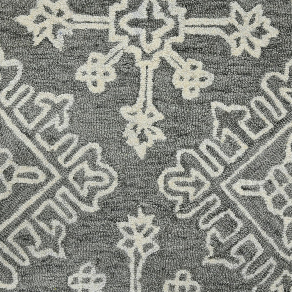 AMER Rugs Boston BOS-33 Hand-Tufted Geometric Transitional Area Rug Light Gray 7'6" x 9'6"