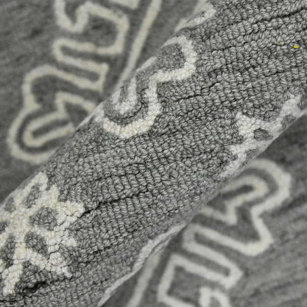 AMER Rugs Boston BOS-33 Hand-Tufted Geometric Transitional Area Rug Light Gray 7'6" x 9'6"