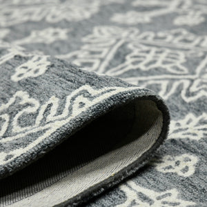 AMER Rugs Boston BOS-34 Hand-Tufted Geometric Transitional Area Rug Dark Gray 7'6" x 9'6"